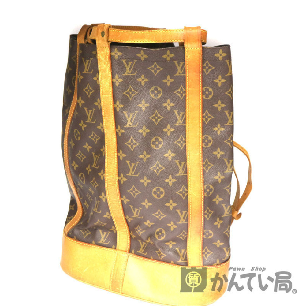 LOUIS VUITTON Randonee Monogram Canvas Shoulder Bag Brown
